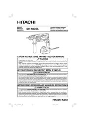 Hitachi Koki DH 18DSL Instructions De Sécurité Et Mode D'emploi