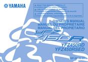 Yamaha YFZ450RD 2012 Manuel Du Propriétaire