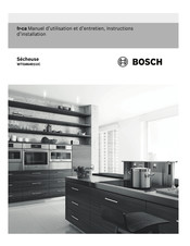 Bosch WTG86401UC Manuel D'utilisation Et D'entretien, Instructions D'installation