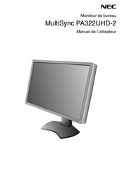 NEC MultiSync PA322UHD-2 Manuel De L'utilisateur