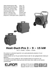 EUROM Heat-Duct-Pro 15 Manuel D'instructions