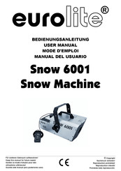 EuroLite Snow 6001 Mode D'emploi