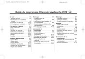 Chevrolet Avalanche 2012 Guide Du Propriétaire
