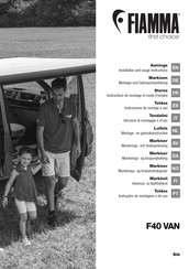 Fiamma F40van Instructions De Montage Et Mode D'emploi