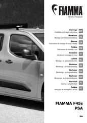 Fiamma PSA Instructions De Montage Et Mode D'emploi