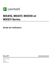 Lexmark MX510 Série Guide De L'utilisateur