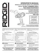 RIDGID R8611504 Manuel D'utilisation