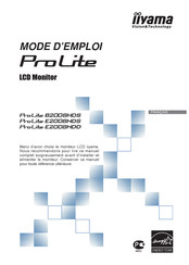 Iiyama ProLite E2008HDD Mode D'emploi