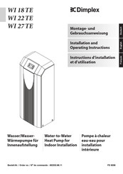 Dimplex WI 22TE Instructions D'installation Et D'utilisation