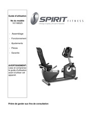 Spirit Fitness 161168325 Guide D'utilisation