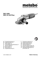 Metabo WQ 1000 Notice Originale