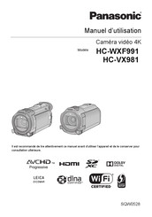 Panasonic HC-WXF991 Manuel D'utilisation