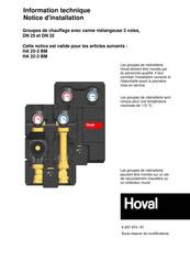 Hoval HA 25-3 BM Notice D'installation