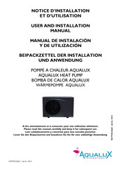 AQUALUX 104275 Notice D'installation Et D'utilisation