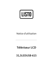 Listo 31,5LEDUSB-615 Notice D'utilisation