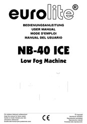 EuroLite NB-40 ICE Mode D'emploi