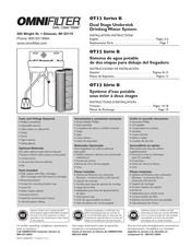 Omnifilter OT32 B Série Instructions D'installation