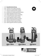 Güde PRO 1100 A Traduction Du Mode D'emploi D'origine