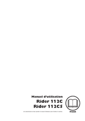 Husqvarna Rider 112C Manuel D'utilisation