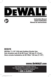 DeWalt DCS578 Guide D'utilisation