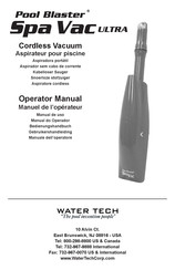 Water Tech Pool Blaster Spa Vac ULTRA Manuel De L'opérateur