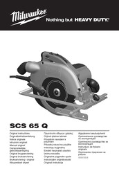 Milwaukee SCS 65 Q Notice Originale