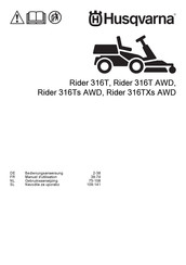 Husqvarna Rider 316TXs AWD Manuel D'utilisation