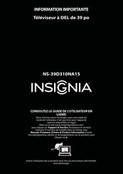 Insignia NS-39D310NA15 Guide De L'utilisateur