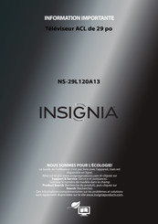Insignia NS-29L120A13 Instructions D'emploi