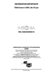 Insignia NS-55D550NA15 Guide De L'utilisateur