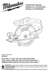 Milwaukee M12 FUEL 2530-20 Manuel De L'utilisateur