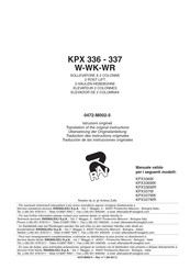 Ravaglioli KPX336WK Traduction Des Instructions Originales
