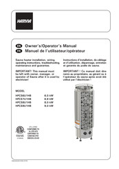 Harvia HPCS6U1HB Manuel De L'utilisateur/Opérateur