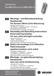 Becker Centronic SunWindControl SWC442-II Notice De Montage Et D'utilisation