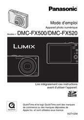 Panasonic LUMIX DMC-FX500 Mode D'emploi