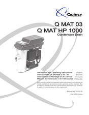 Quincy Compressor Q MAT HP 1000 Instructions De Montage Et De Service