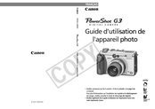 Canon PowerShot G3 Guide D'utilisation