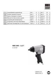 Schneider Airsystems SGS 345-1/2 Notice D'utilisation D'origine