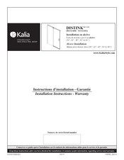 Kalia DISTINK DR1738 Instructions D'installation