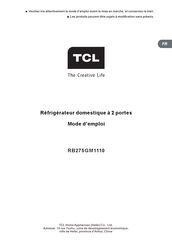 TCL RB275GM1110 Mode D'emploi