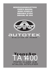 Autotek TransAm TA 1400 Mode D'emploi