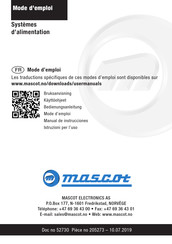 MASCOT 205273 Mode D'emploi