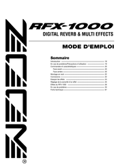 Zoom RFX-1000 Mode D'emploi