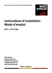 Well Straler KT125MD Instructions D'installation Et Mode D'emploi