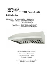 KOBE CHX7930SQB-WM-1 Manuel D'installation Et Mode D'emploi