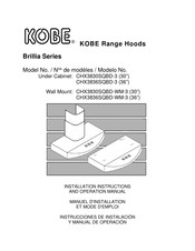 KOBE CHX3836SQBD-WM-3 Manuel D'installation Et Mode D'emploi
