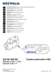 Westfalia DENGS-01834-17 Notice De Montage Et D'utilisation