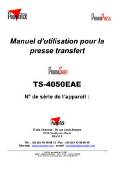 Promattex PromaPress PromaShirt TS-4050EAE Manuel D'utilisation