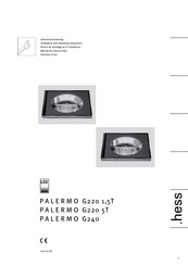Hess PALERMO G220 5T Notice De Montage Et D'installation