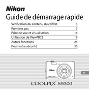 Nikon COOLPIX S5300 Guide De Démarrage Rapide